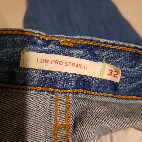 Levis Jeans Womens 32x27 Low Pro Straight Baggy Slouchy Skater Grunge 90s Hemmed - Picture 10 of 15